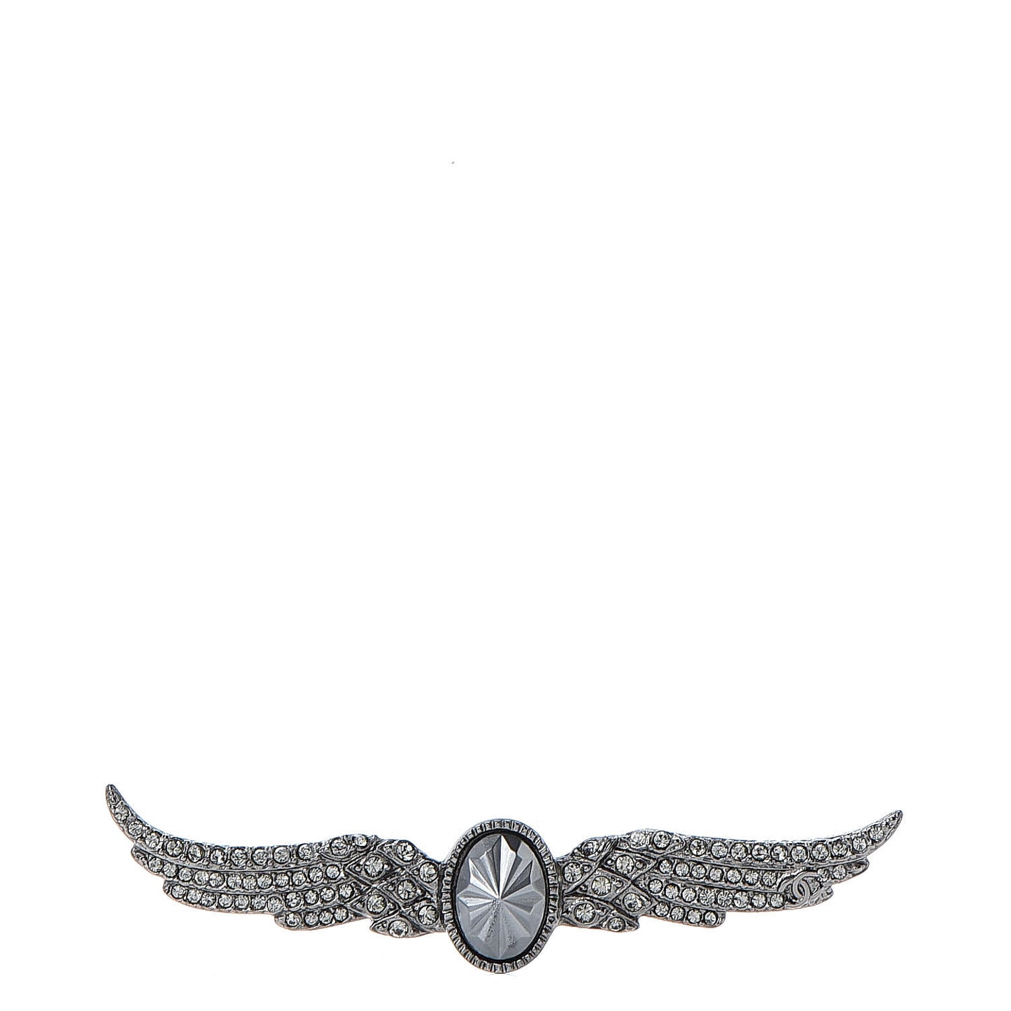 Ruthenium Crystal Wings Brooch