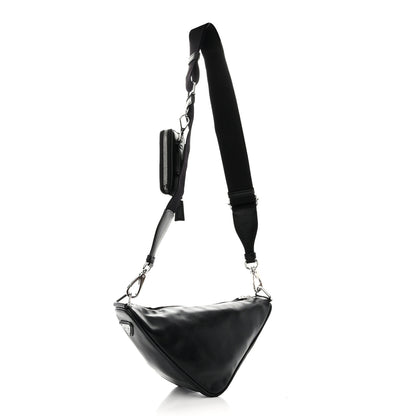 Prada Grace Lux Triangle Shoulder Bag Black 3 of 11