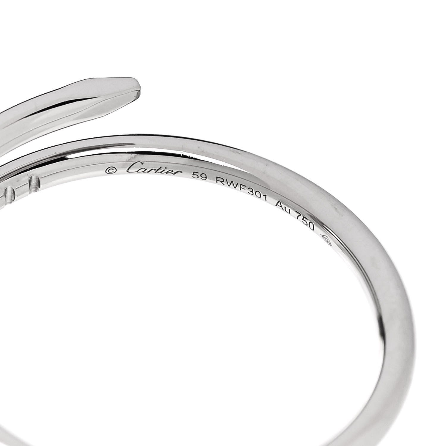 Cartier 18K White Gold Small Juste Un Clou Ring 59 8.75 4 of 4