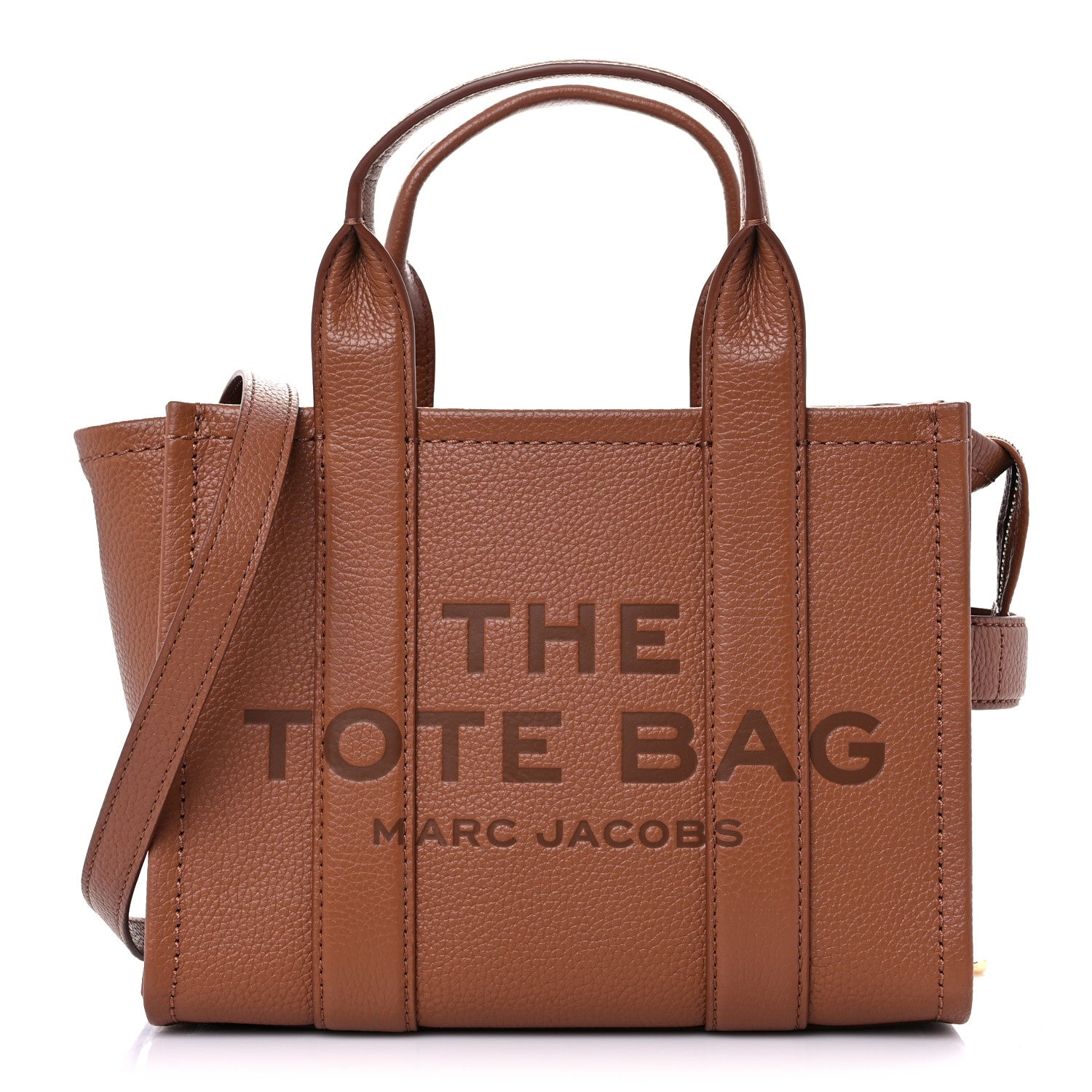Marc Jacobs Grained Calfskin Small The Tote Bag Argan Oil 1 of 13