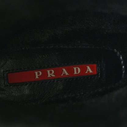 Prada Sport Rubber Metal Triangle Logo Ankle Rain Boots 36 Olivia 5 of 9