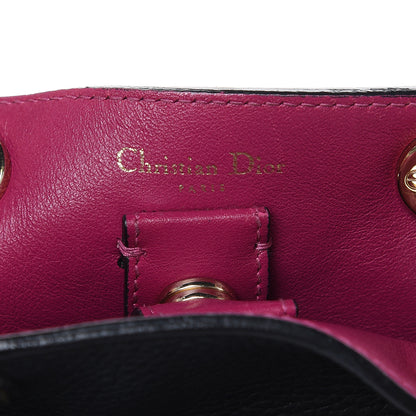 Christian Dior Bullcalf Small Diorissimo Tote Black Rose Indien 7 of 9