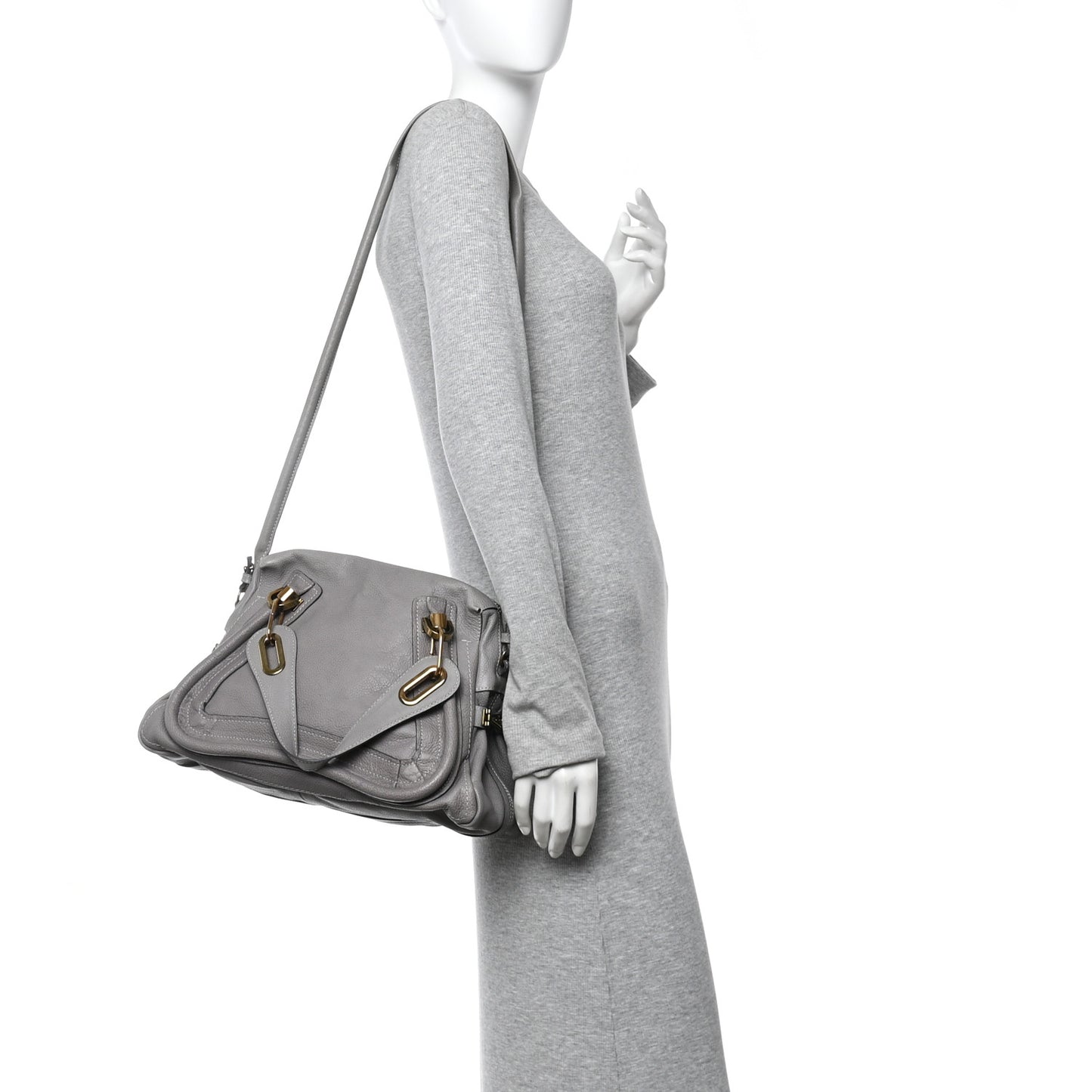 Calfskin Medium Paraty Cashmere Grey
