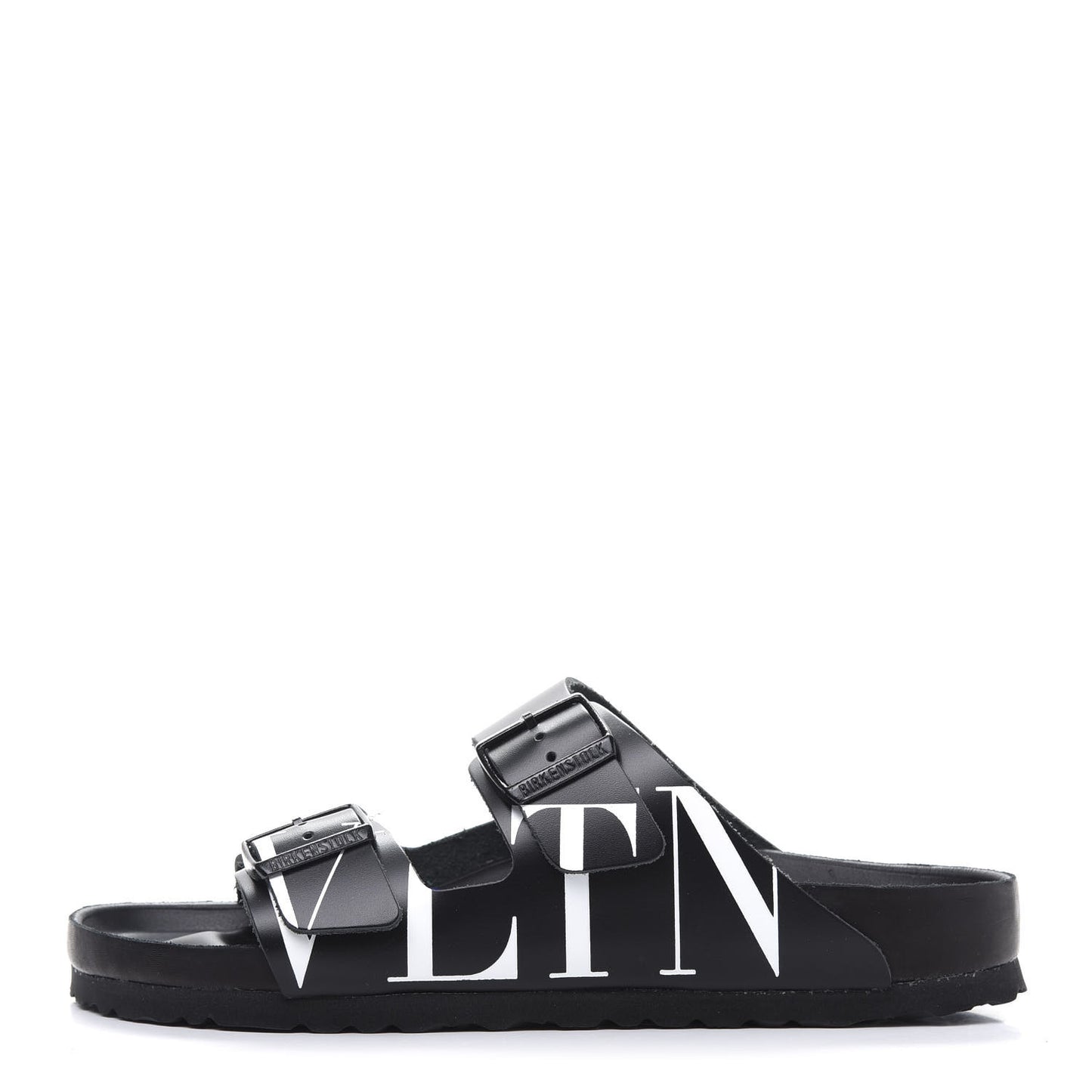 Calfskin VLTN Birkenstock Slide Sandals 41 Black