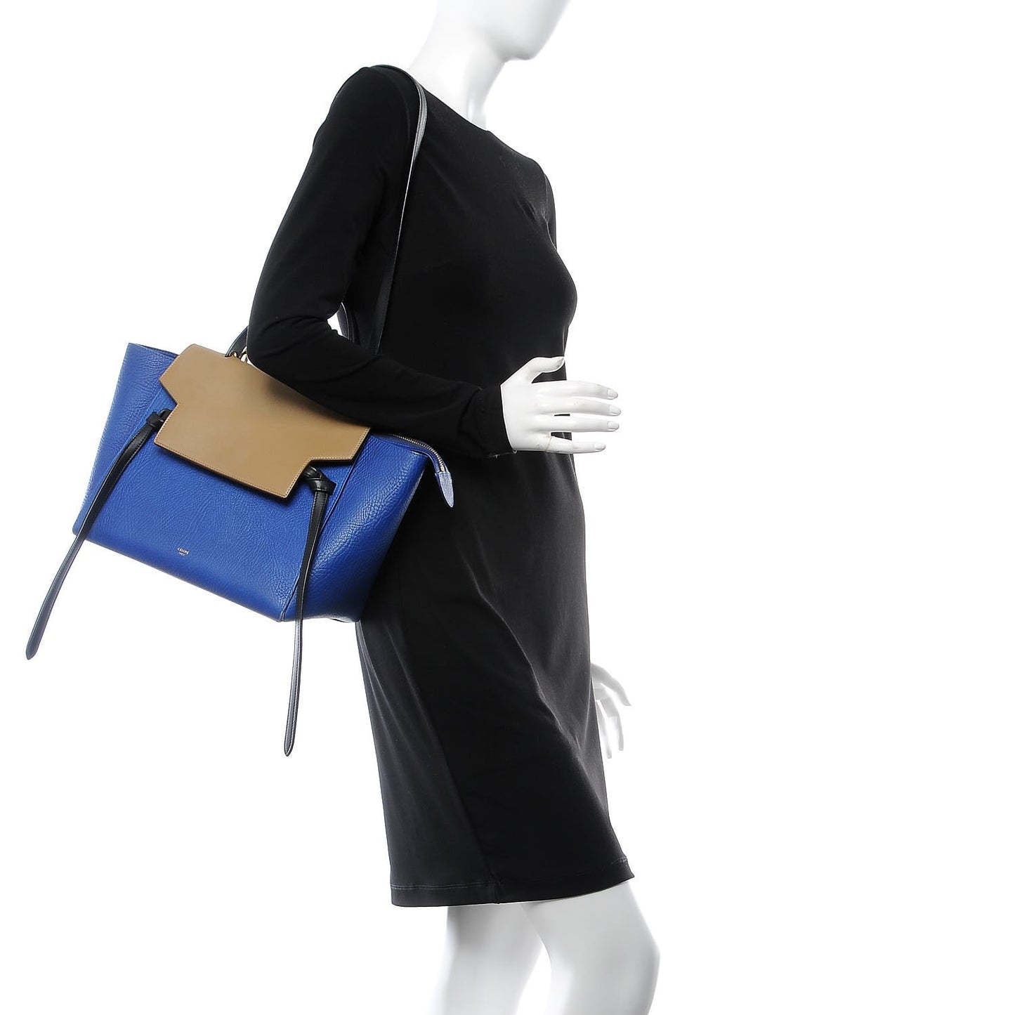 Elephant Calfskin Mini Tri-Color Belt Bag Indigo