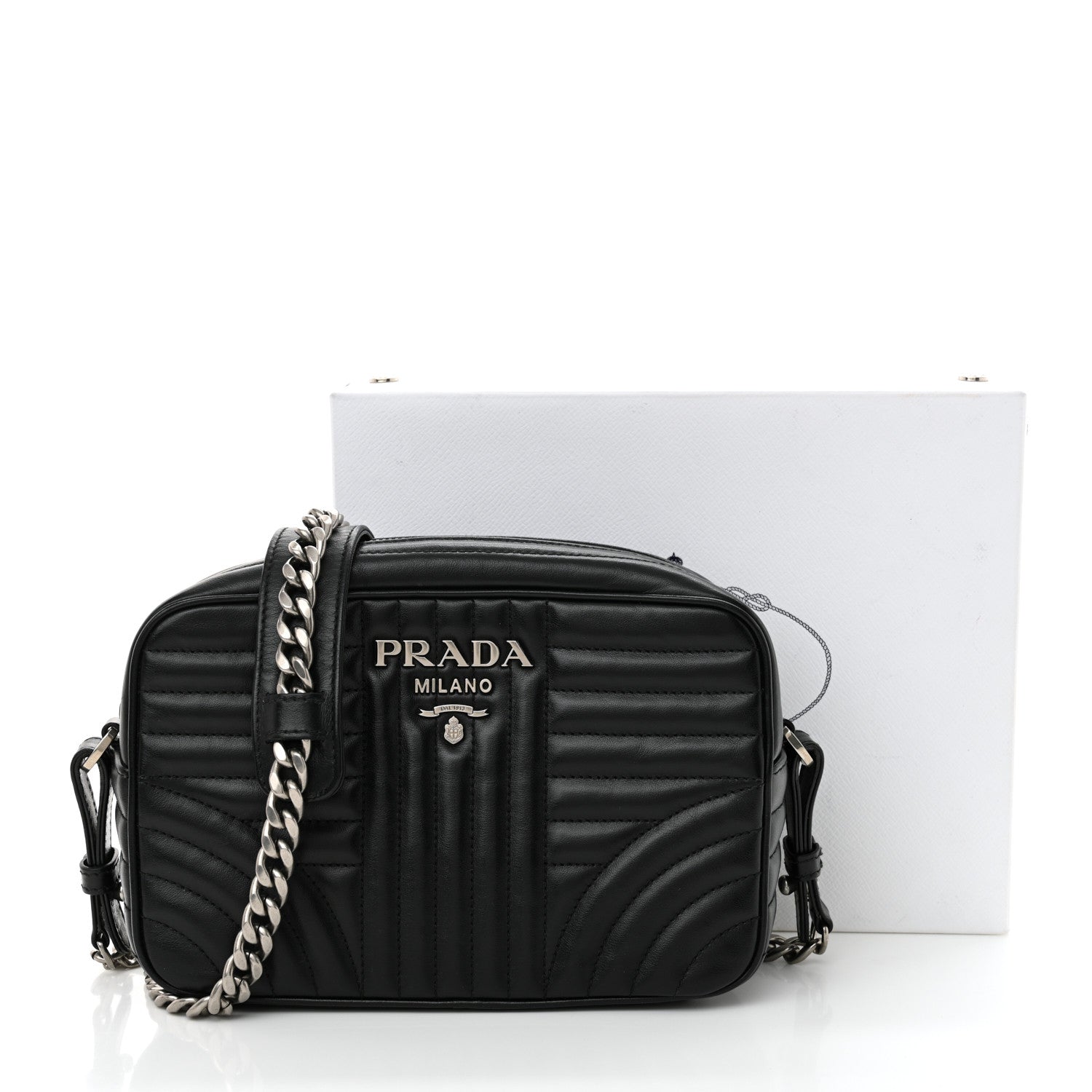 Prada Soft Calfskin Diagramme Camera Bag Black 13 of 13
