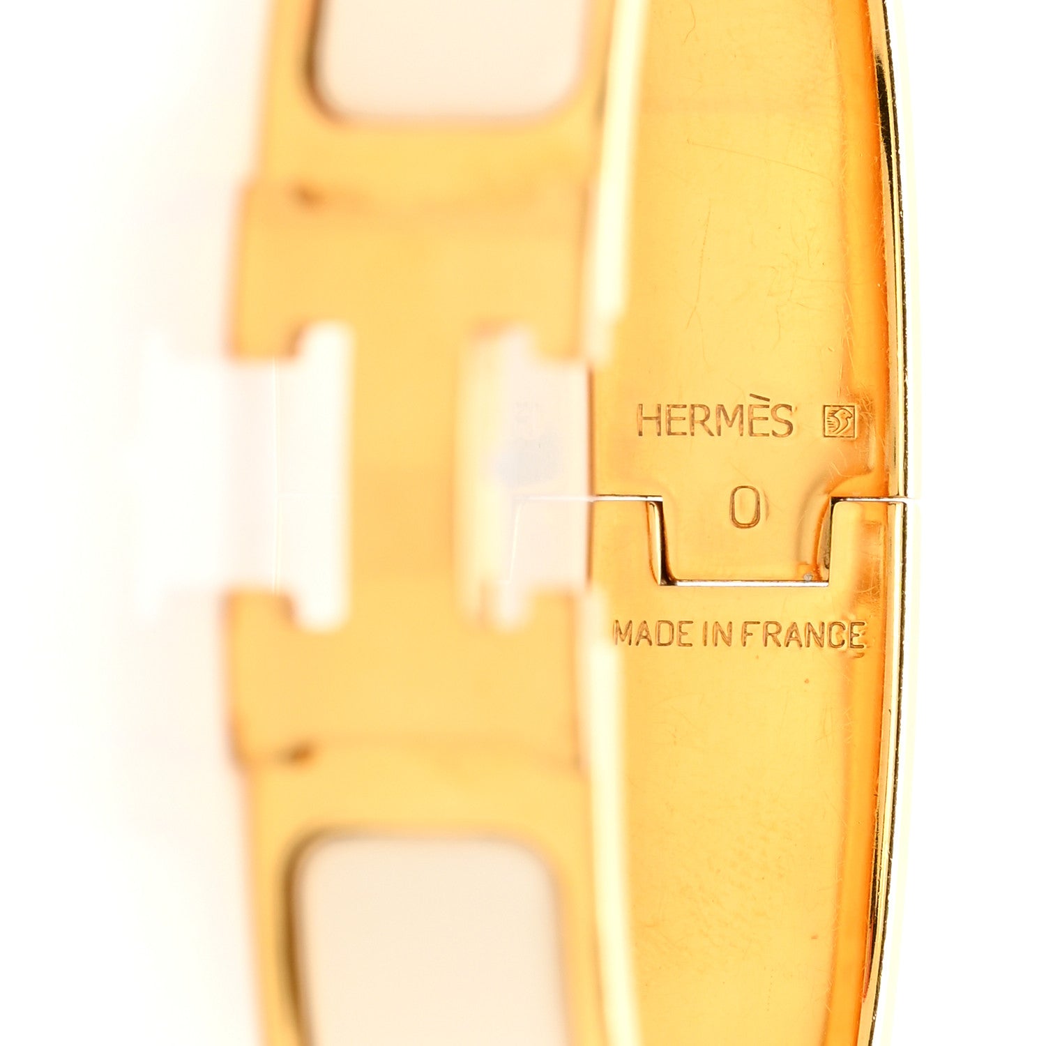 Hermes Enamel Narrow Clic Clac H Bracelet PM White 4 of 5