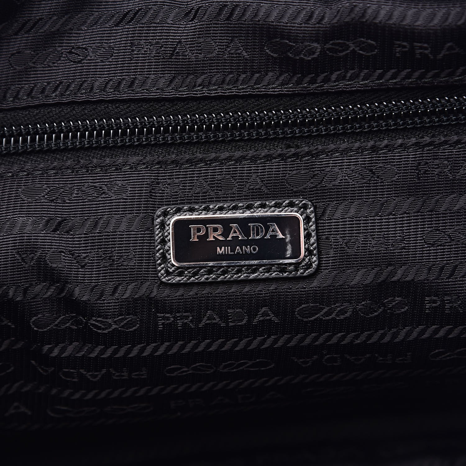 Prada Tessuto Nylon Saffiano Wristlet Black 6 of 9