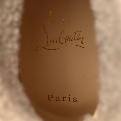 Christian Louboutin Calfskin Shearling Pole Chic 70 Booties 39 Champignon 7 of 13