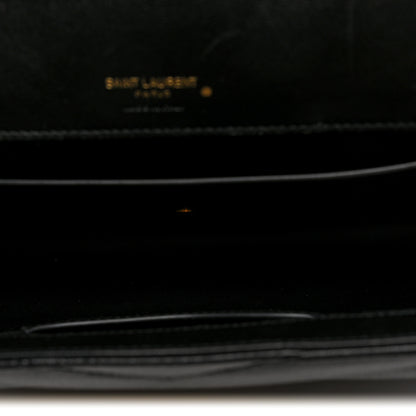 Saint Laurent Lambskin Chevron Quilted Medium Loulou Black 6 of 10