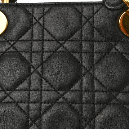 Christian Dior Lambskin Cannage Large Lady Dior Black 16 of 22