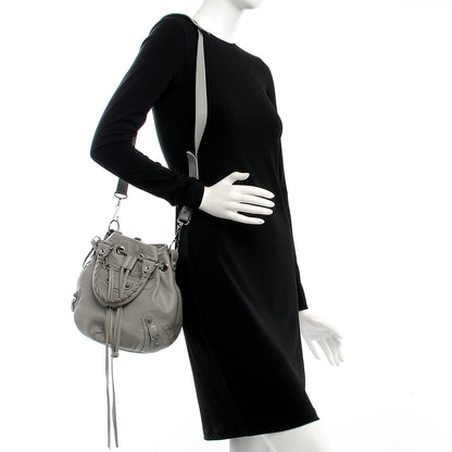 Balenciaga Matte Goatskin Rubber Covered Classic Hardware Mini Pompon Gris Glace 3 of 9