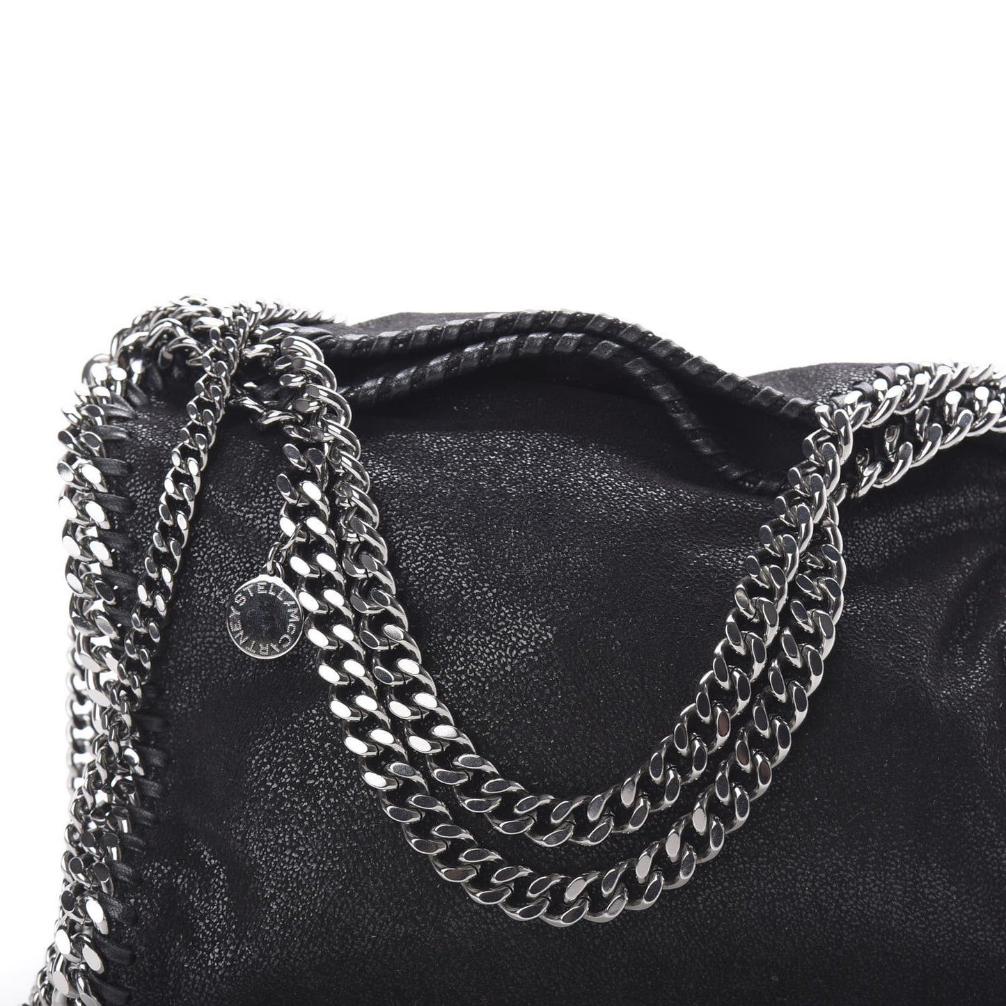 Shaggy Deer Mini Falabella Fold Over Tote Black
