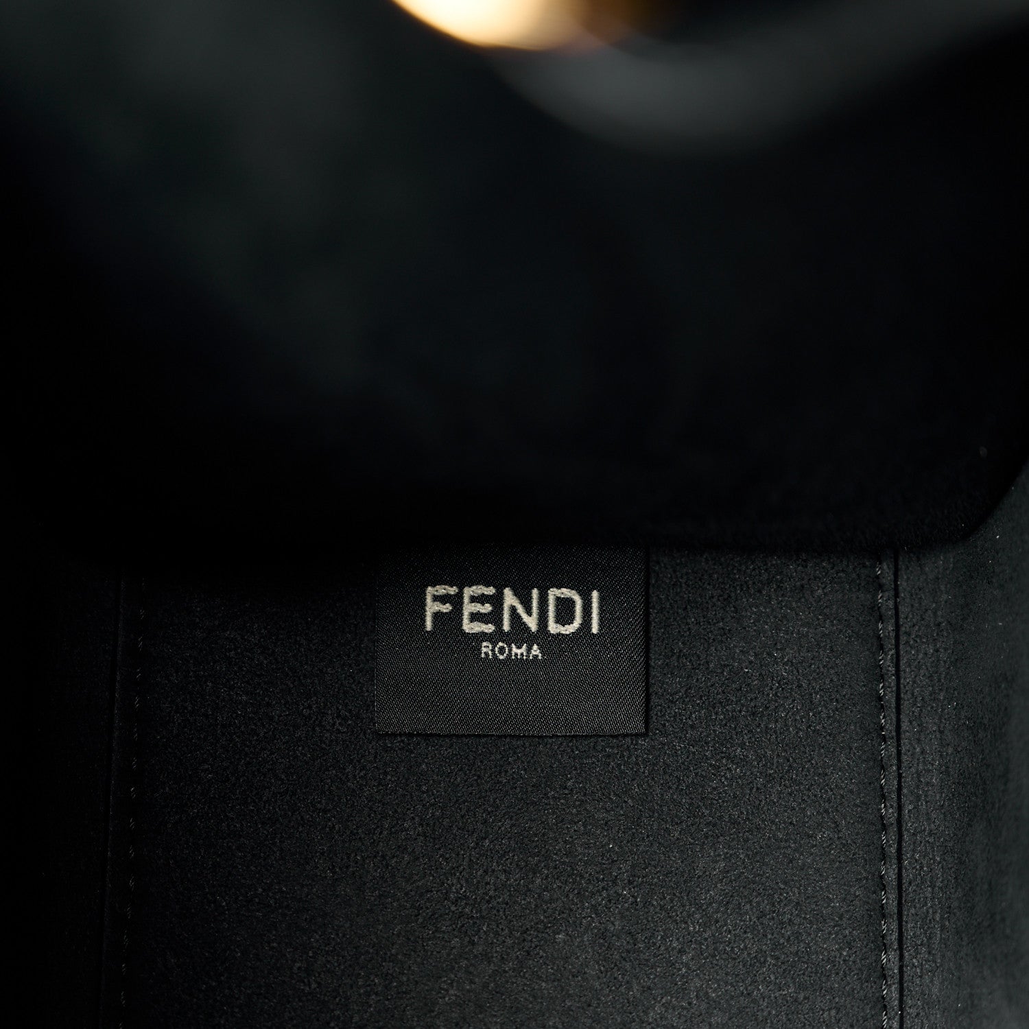 Fendi Vitello Plexiglass FF Embossed Small Fendi Sunshine Shopper Tote Black 7 of 10
