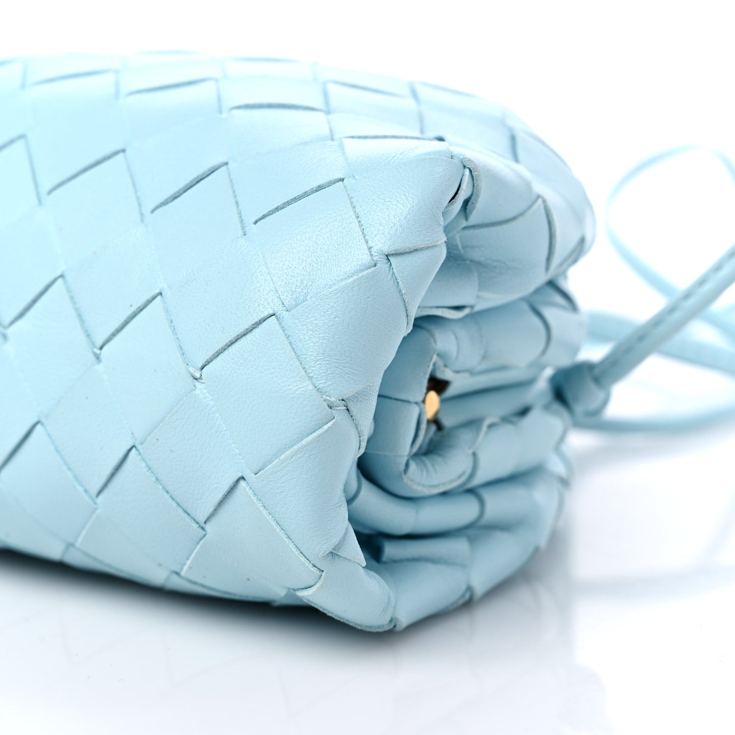 Nappa Intrecciato The Mini Pouch Topazio Silver