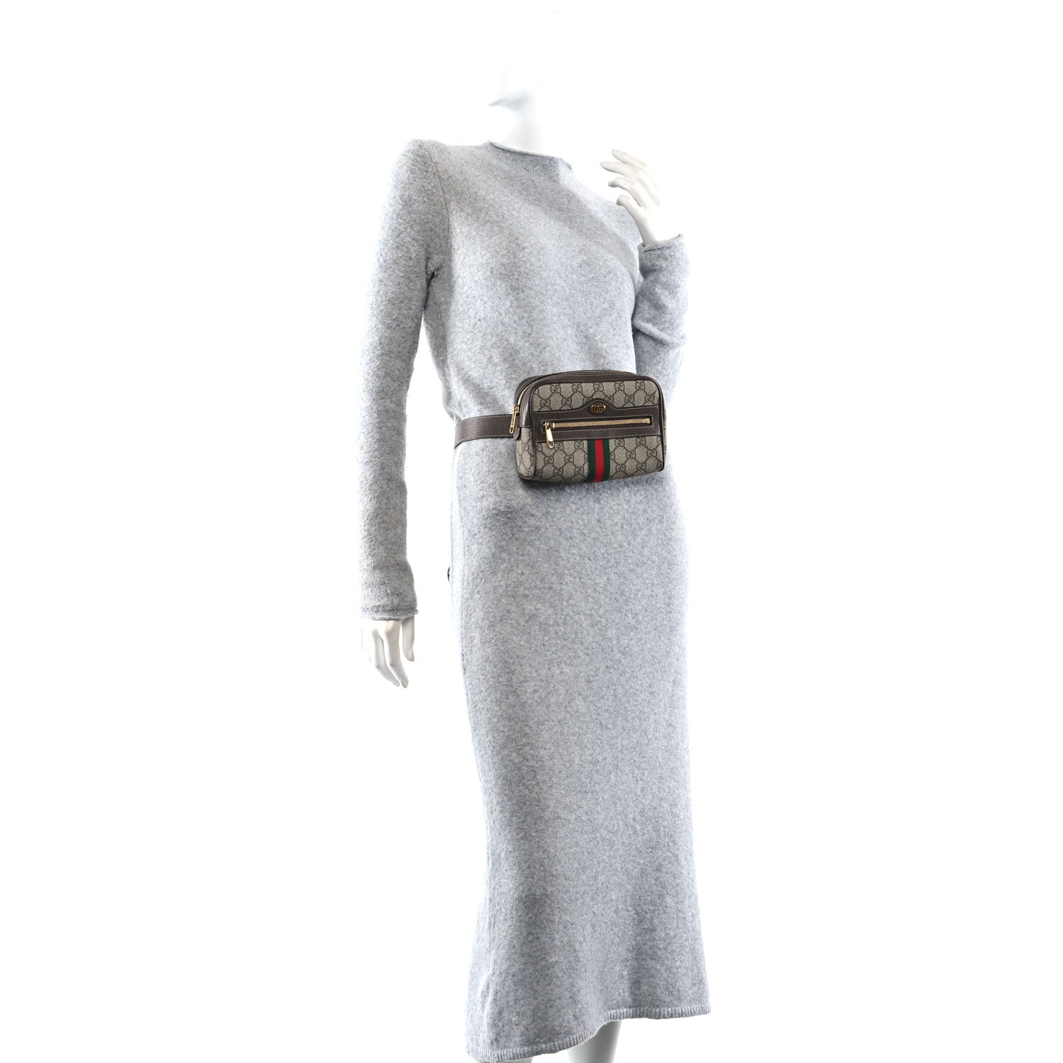 Gucci GG Supreme Monogram Web Small Ophidia Belt Bag 85 34 Dark Brown 2 of 10