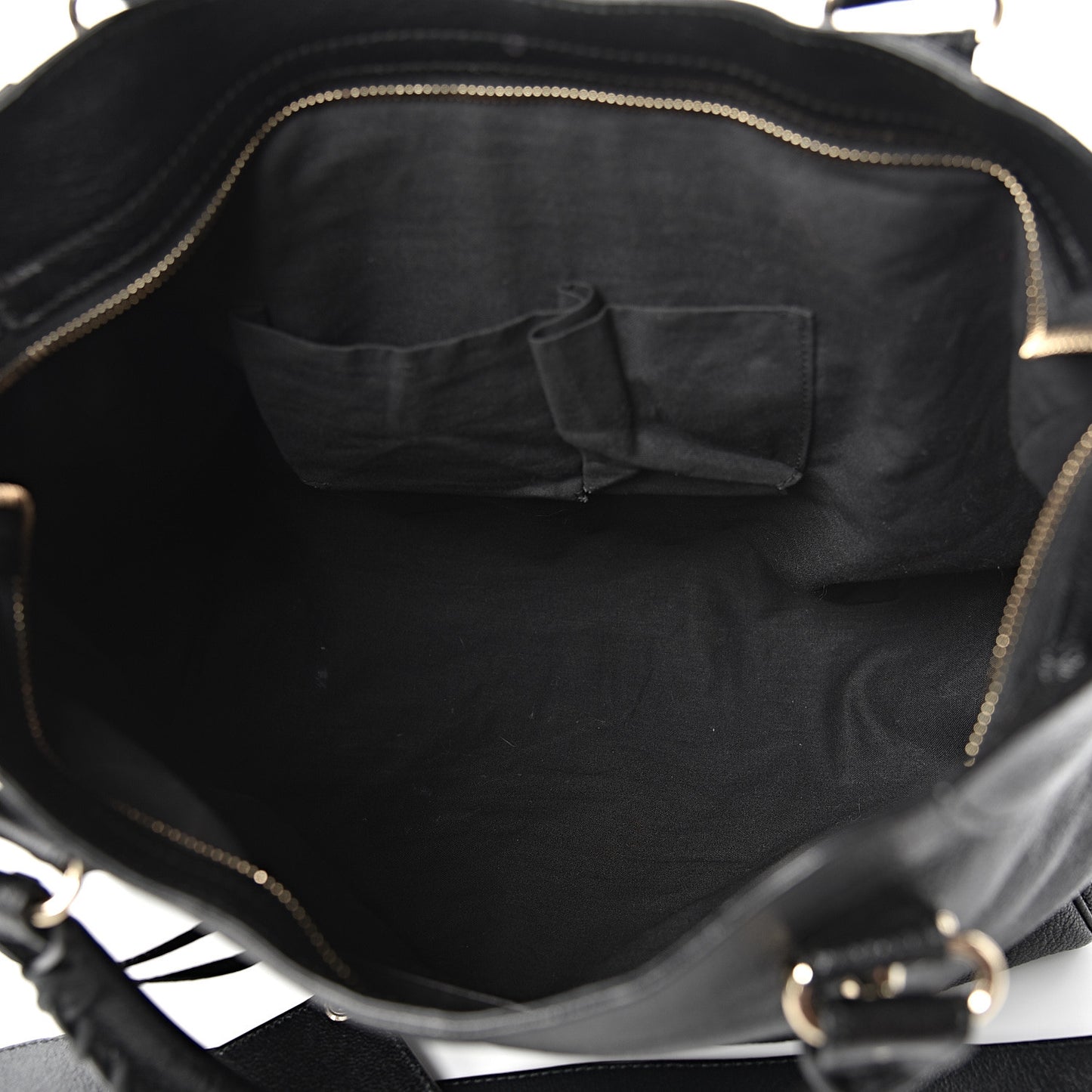 Chevre Gold Metallic Edge Hardware Velo Black