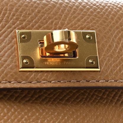 Hermes Swift Epsom Pocket Kelly Shoulder Strap Alezan Biscuit 5 of 5