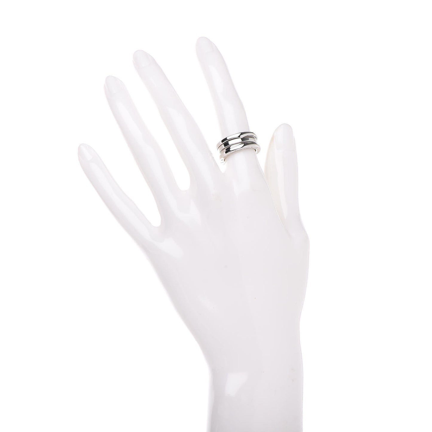18K White Gold B.Zero1 3 Band Ring 49 5