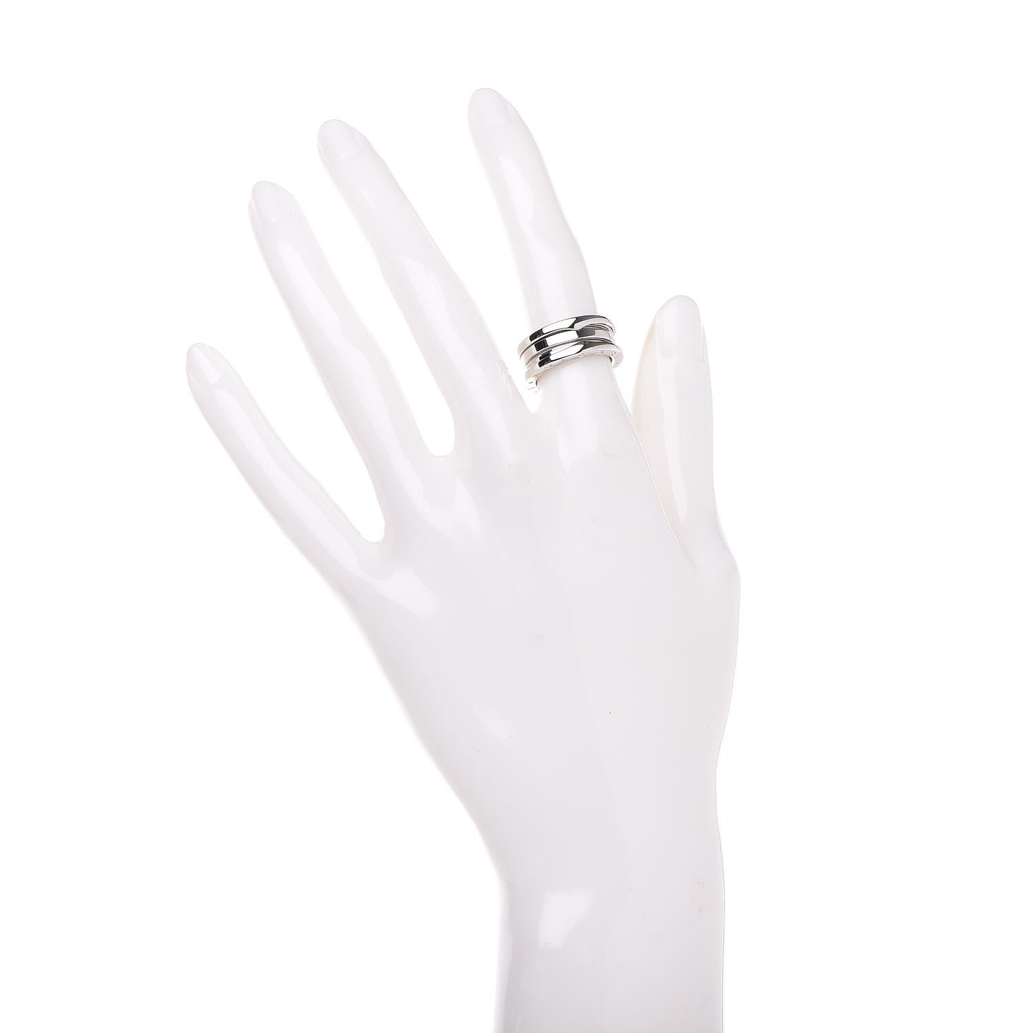 Bulgari 18K White Gold B.Zero1 3 Band Ring 49 5 2 of 5