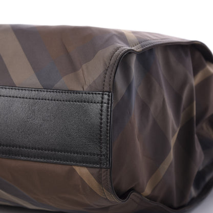 Burberry Nylon Check Small Buckleigh Packable Tote Birch Grey 6 of 9