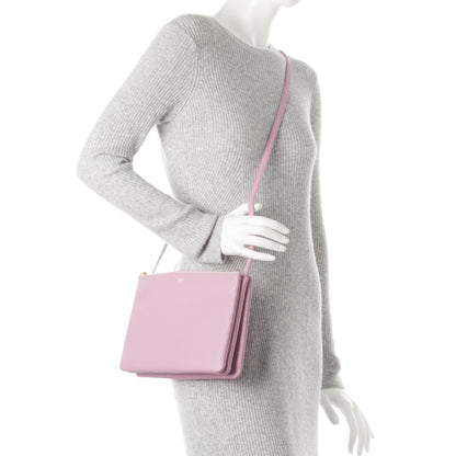 Celine Lambskin Large Trio Crossbody Bag Pink 2 of 7
