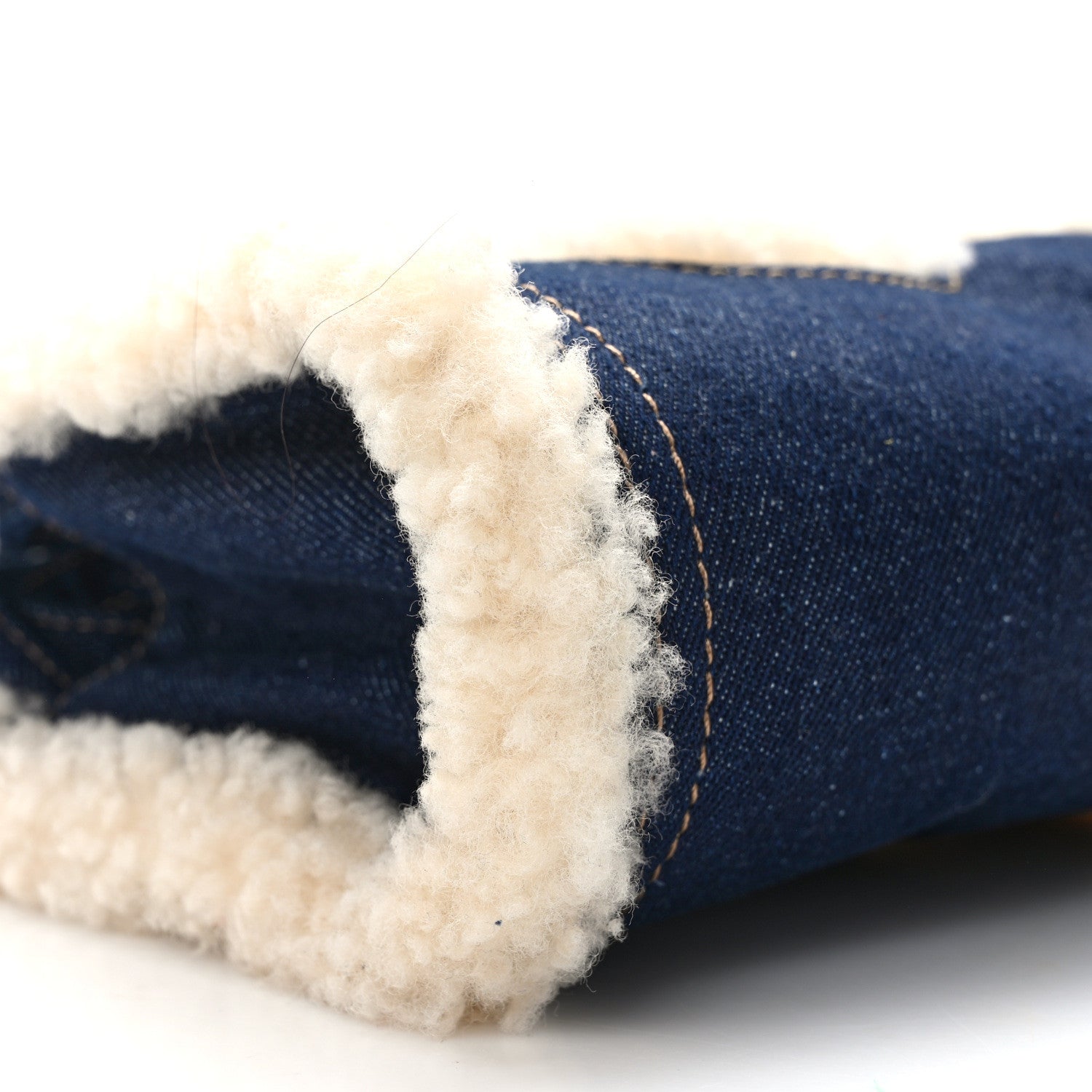 Telfar X UGG Denim Shearling Small Shopping Bag Raw Denim 8 of 13