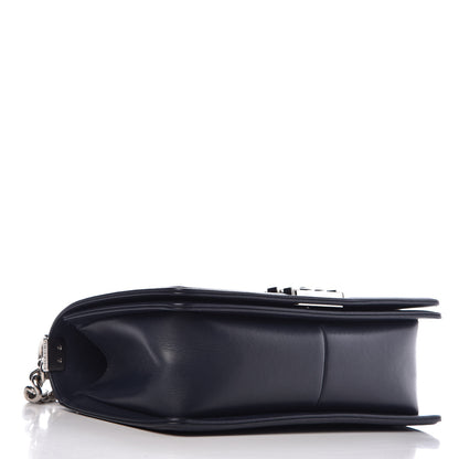 Chanel Lambskin Chevron Medium Boy Flap Dark Navy Blue 4 of 10