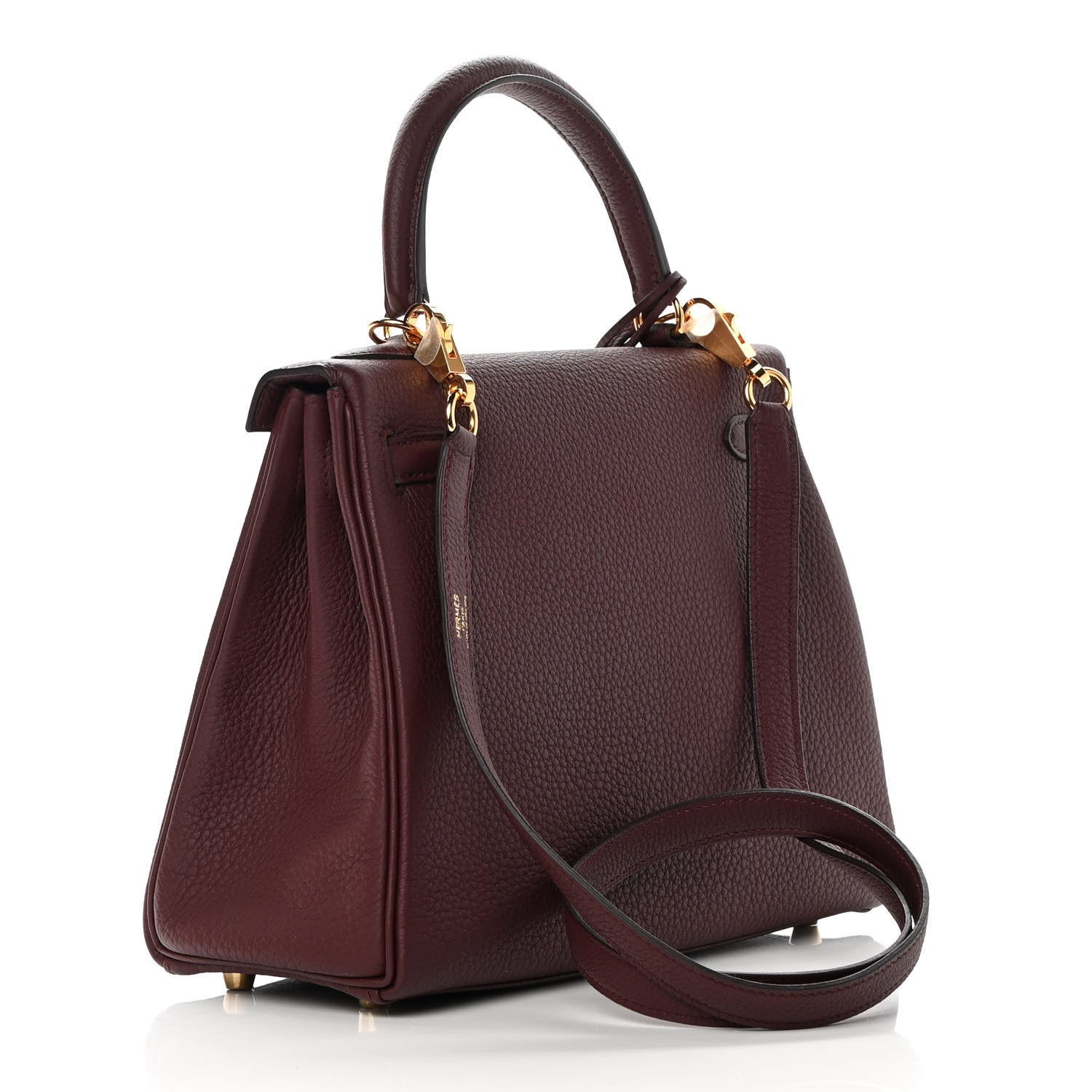 Hermes Togo Kelly Retourne 25 Bordeaux 3 of 11