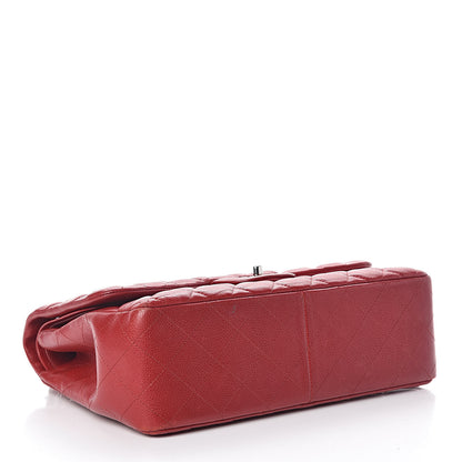 Chanel Caviar Quilted Jumbo Double Flap Red 4 of 12