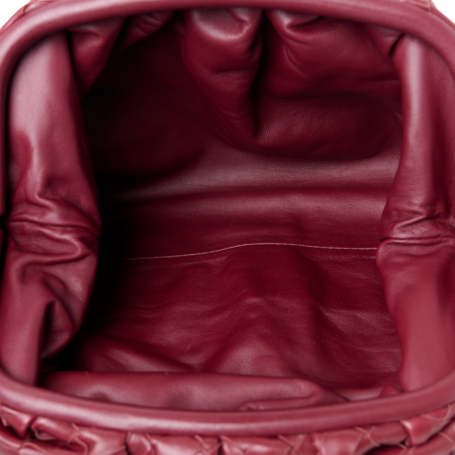 Nappa Maxi Intrecciato The Pouch Oversized Clutch Bordeaux