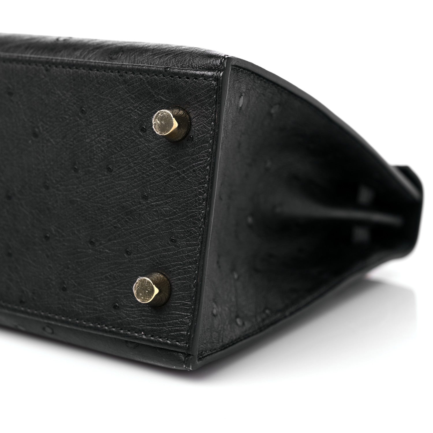 Hermes Ostrich Kelly Sellier 25 Black 9 of 10