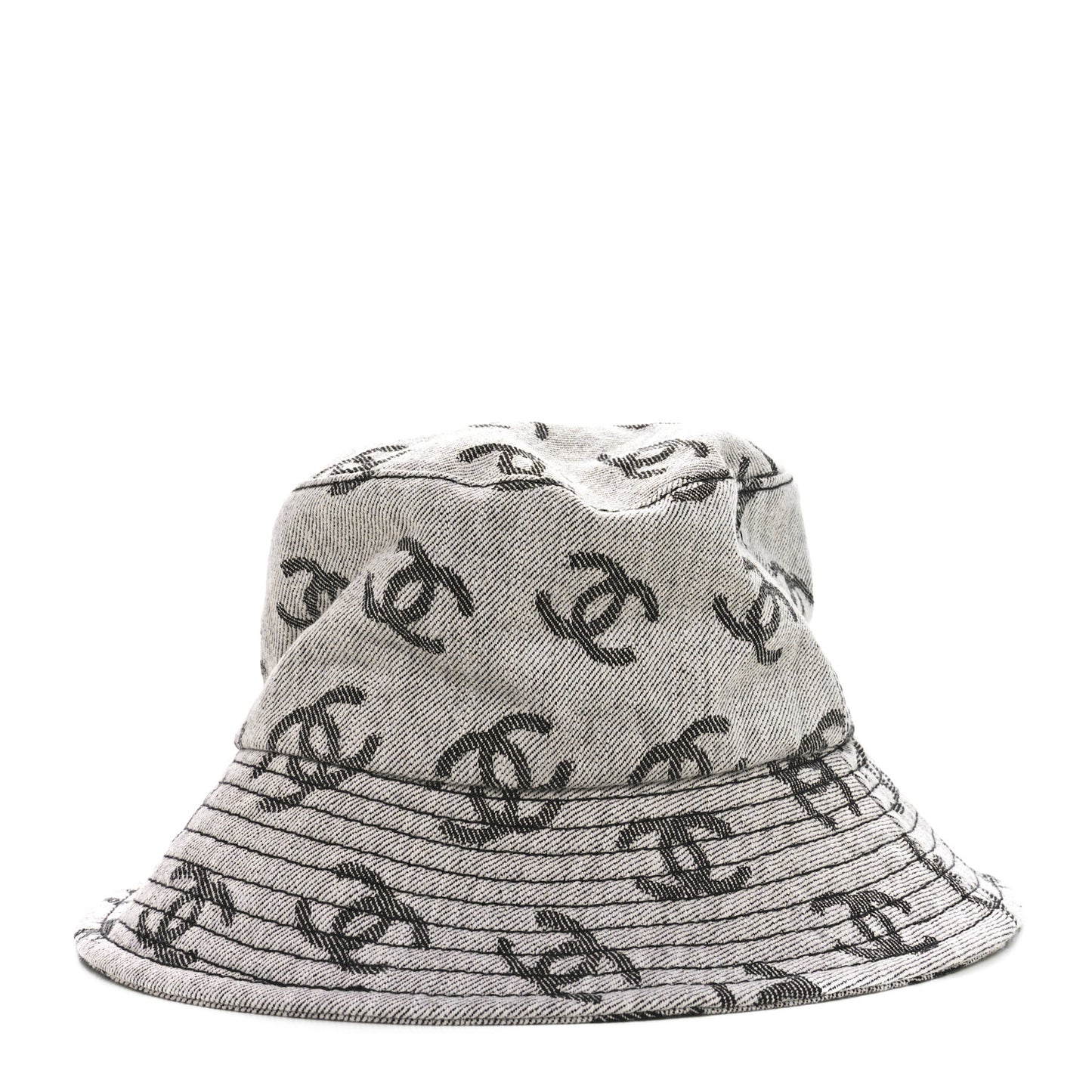 Denim CC Bucket Hat S White Black