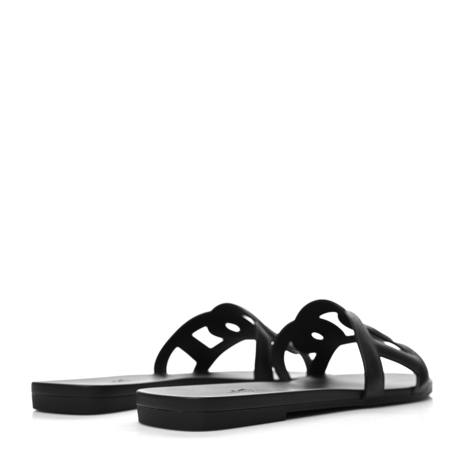 Hermes Rubber Aloha Sandals 40 Black 4 of 8