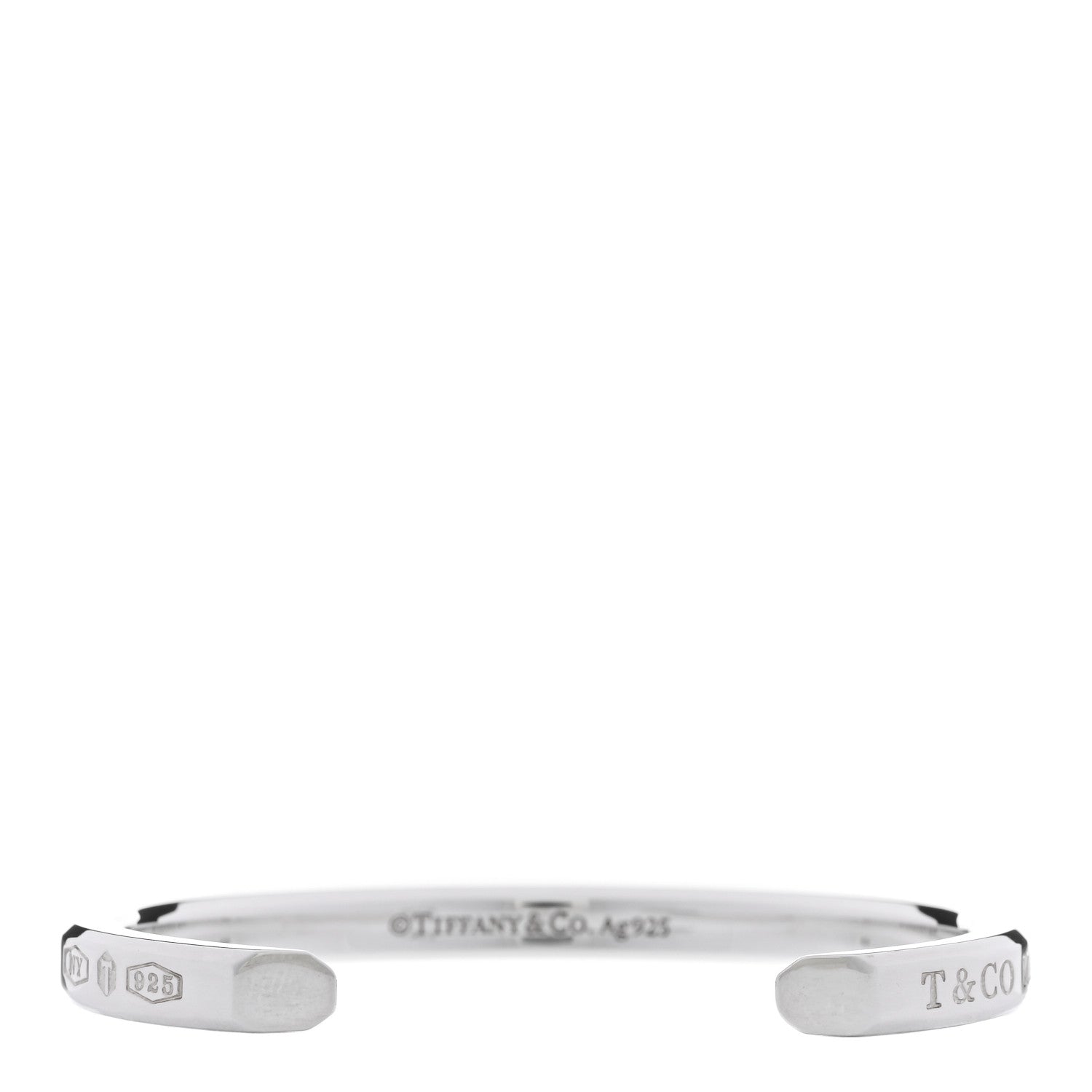 Tiffany Sterling Silver Narrow Makers Cuff Bracelet 2 of 6