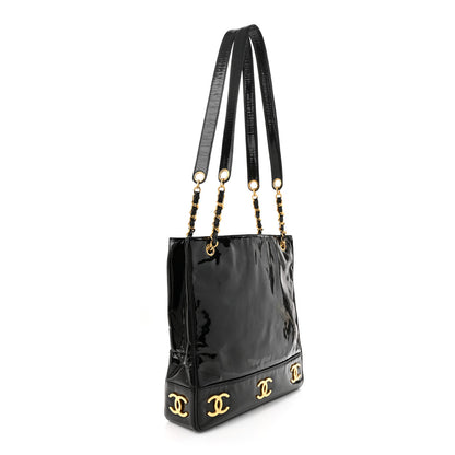 Chanel Patent CC Shoulder Bag Black 3 of 18