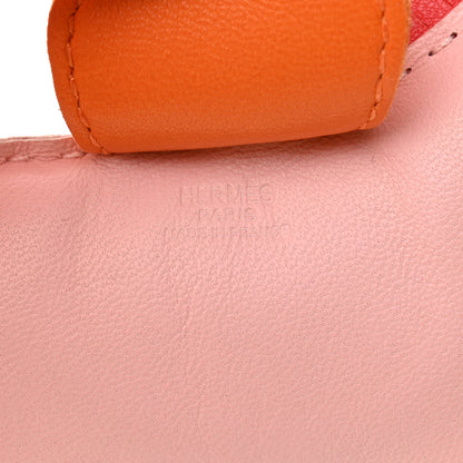 Hermes Milo Lambskin Grigri Rodeo Horse Bag Charm GM Rose Sakura Bougainvillea Orange 3 of 6