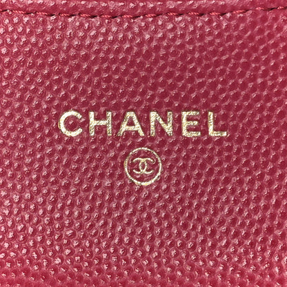 Chanel Caviar Quilted Flap Card Holder Wallet Fuchsia 6 of 11