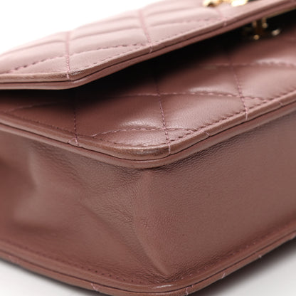 Chanel Lambskin Quilted Trendy CC Wallet On Chain WOC Nude 5 of 5