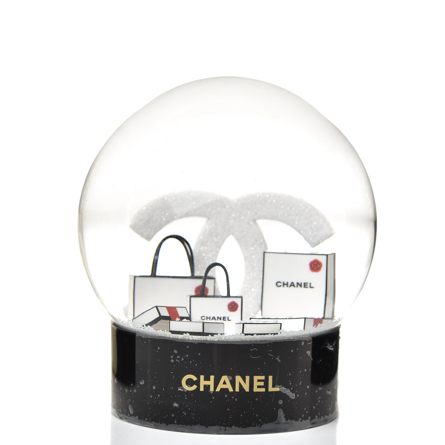 Chanel Glass CC Shopping Bag Snow Globe 3 of 4