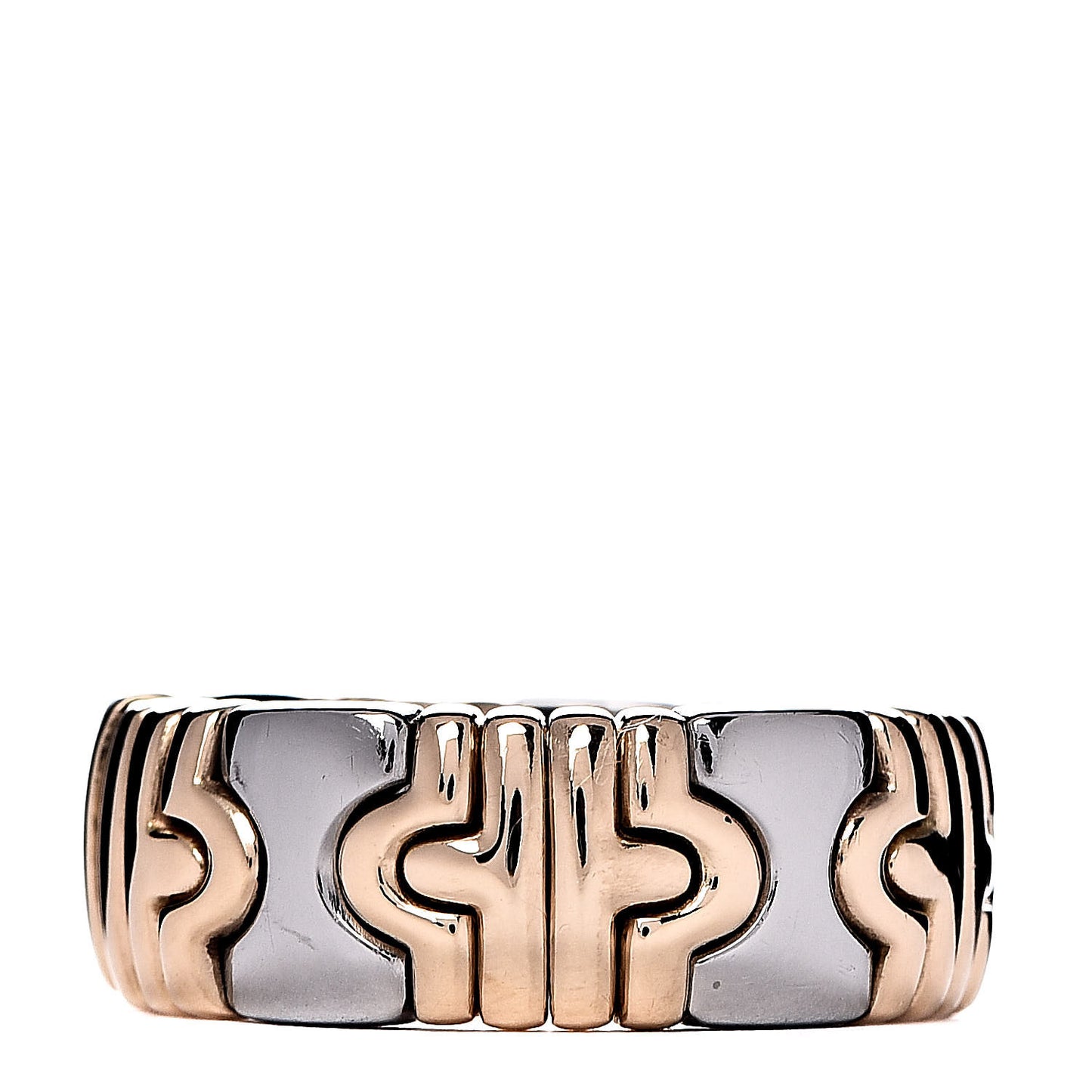 Stainless Steel 18K Yellow Gold Parentesi Ring 54 6.75