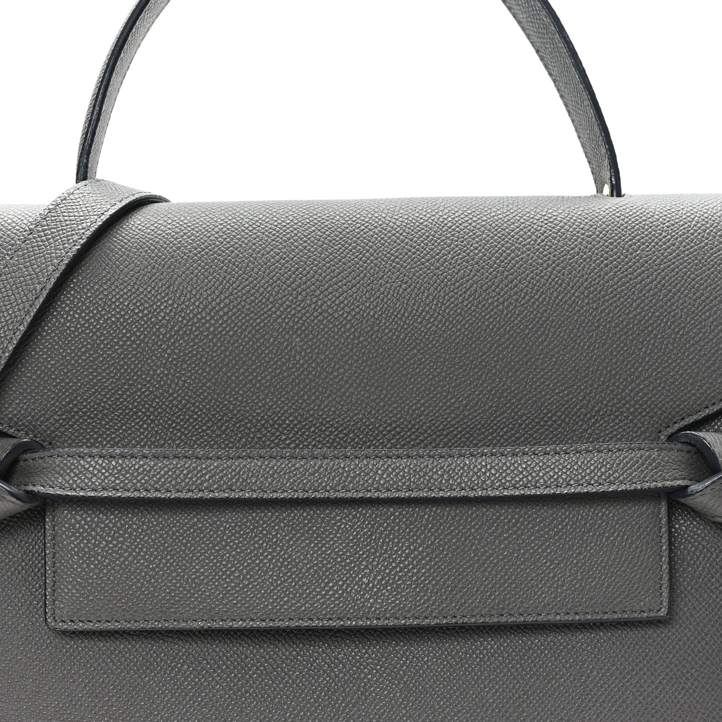 Grained Calfskin Mini Belt Bag Grey