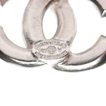 Chanel Baguette Crystal CC Earrings Silver 4 of 5