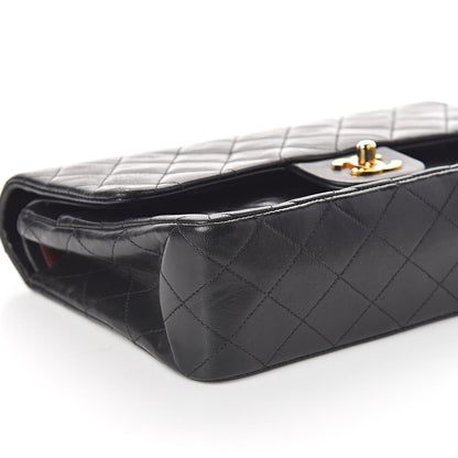 Chanel Lambskin Quilted Medium Double Flap Black 9 of 10