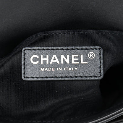 Chanel Calfskin Quilted Top Handle Flap Black 5 of 9
