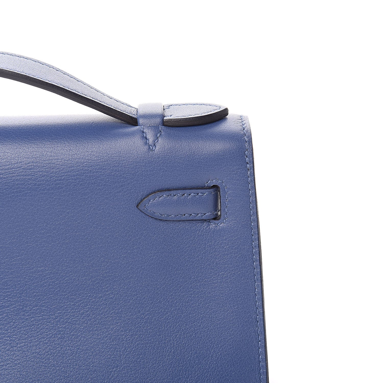 Hermes Swift Kelly Pochette Clutch Bleu Brighton 26 of 31