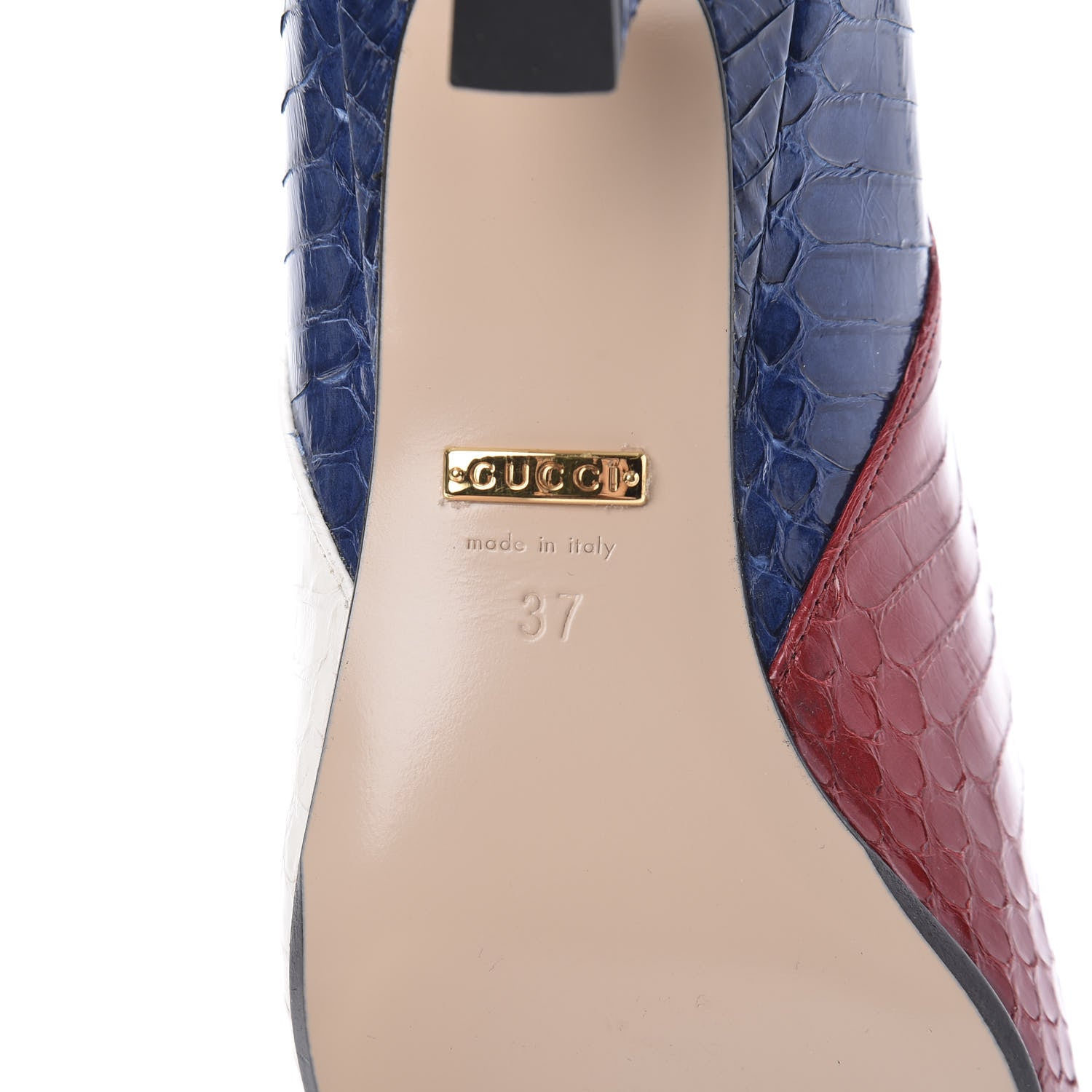 Gucci Snakeskin Crystal Double G Pumps 37 Multicolor 8 of 13