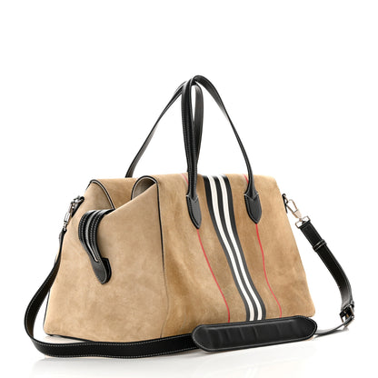 Burberry Suede Southcombe Duffle Bag Archive Beige 2 of 9