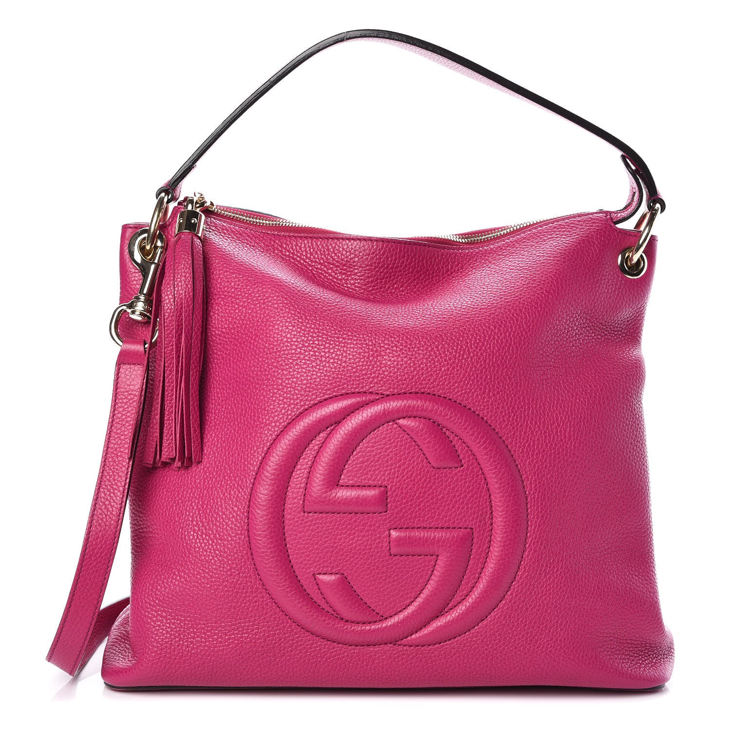 Gucci Cellarius Calfskin Large Soho Hobo Bright Bouganville 1 of 9