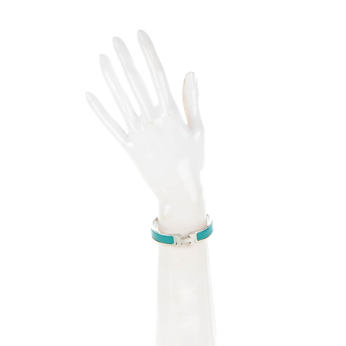 Enamel Narrow Clic Clac H Bracelet PM Emeraude